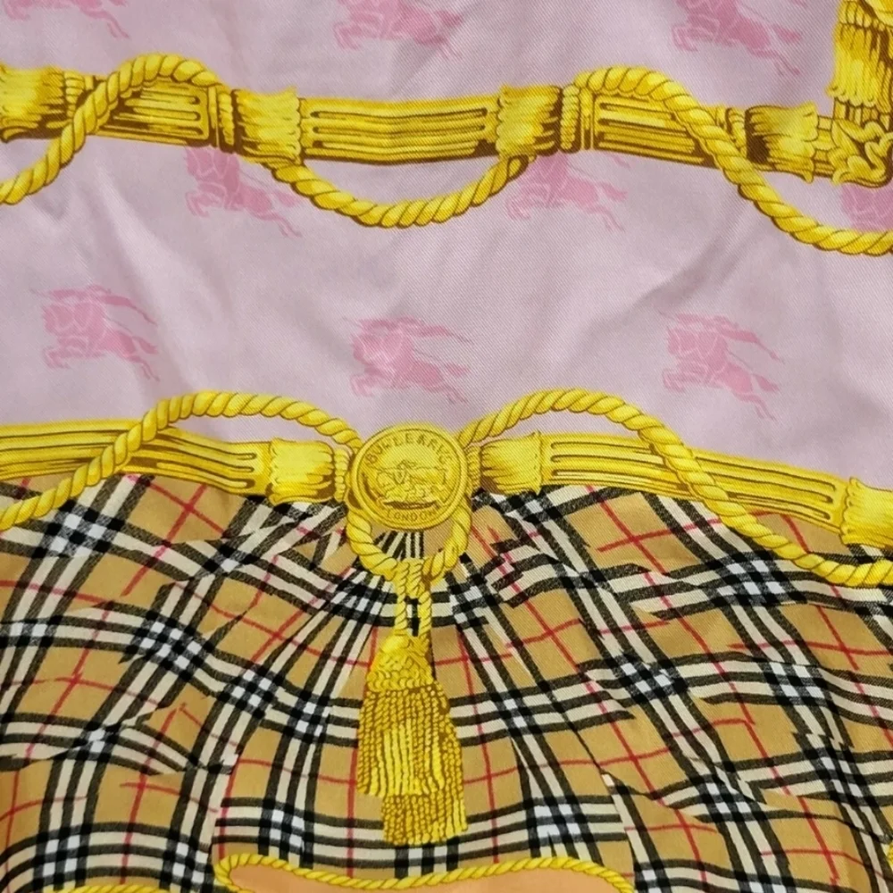 Burberry Paneled Archive Scarf Print Silk Shirt  SZ IT 38 / US 4 Italy RARE - Picture 7 of 15